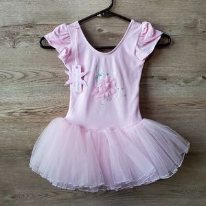 Girls Pink Ballet Leotard Tutu Dress NWT Dance Costume Size 4-5T